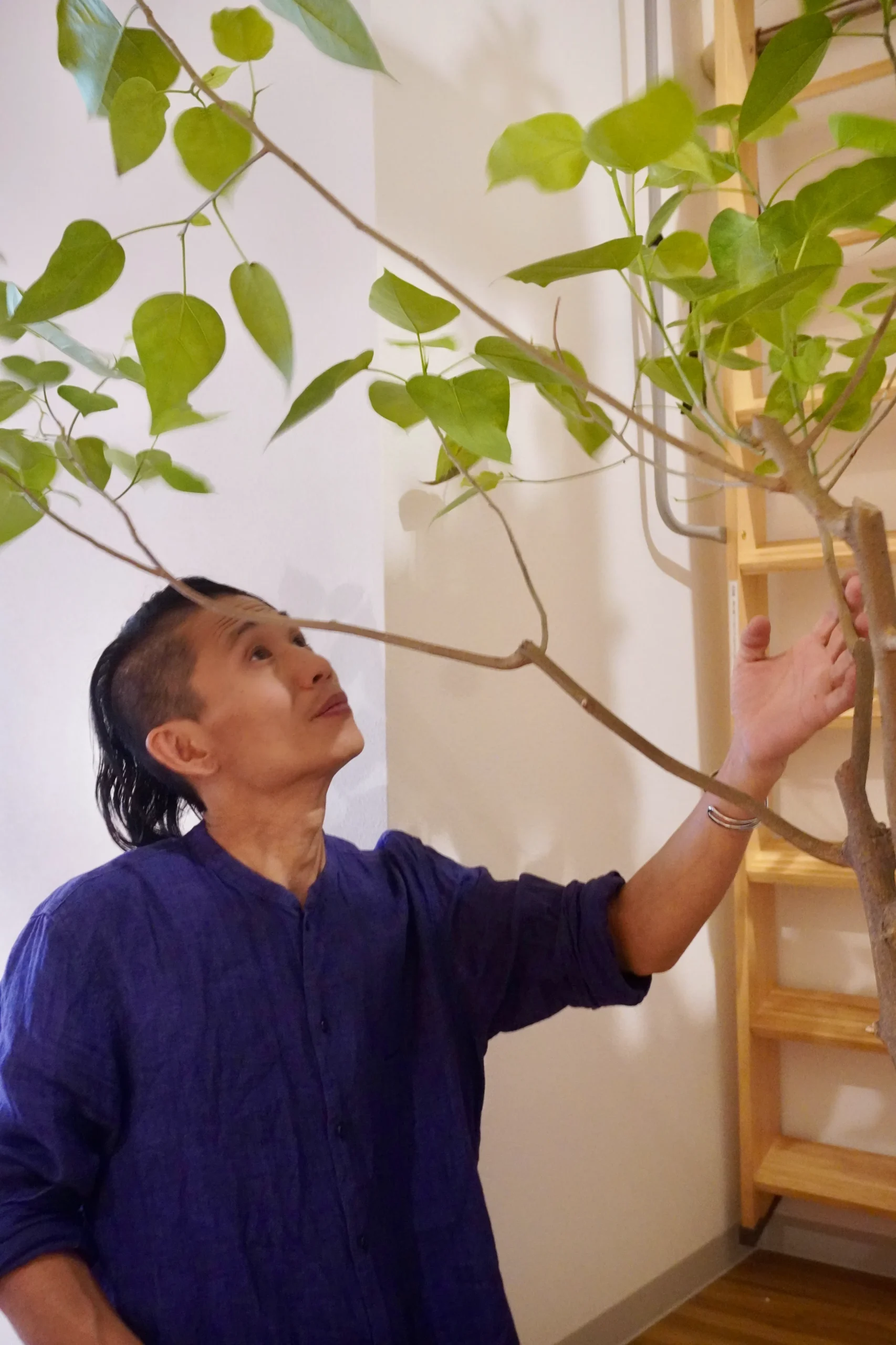 植物に目を向ける五十嵐靖